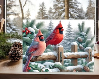 WINTER CARDINALS  cutting board sublimation  sublimation high resolution, 300 dpi, 1 file for download can be resized
