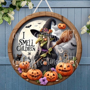 HALLOWEEN-TÜRAUFHÄNGER, Kranzschild, rundes Schneidebrett png, für Sublimation hohe Auflösung, 2 Dateien, 1 fügen Sie Ihren eigenen Text hinzu