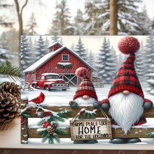 GNOMES D'HIVER sublimation sublimation planche à découper haute résolution, 2 fichiers à télécharger, 1 ajoutez votre propre texte, peut être redimensionné