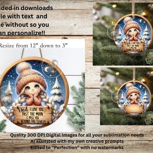 DAD LOVE TO Moon Ornament, Türschild für Sublimation hohe Auflösung 2 Dateien zum Download 1 fügen Sie Ihren eigenen Text