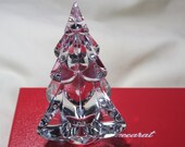 Stunning Baccarat crystal Snowy Christmas Tree, Never used, Retired, Boxed with pamphlet