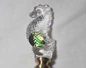 Rare Waterford Seahorse Lamp Finial, NEW with sticker, signed, FREE shipping