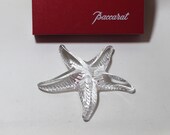 Baccarat 5 quot Ribbed Starfish with box, signed, Excellent condition, Retired and Boxed