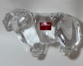 Rare Baccarat Ram Goat figurine, signed with sticker