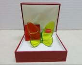 Baccarat Green Lucky Butterfly with Box, sticker and pamphlet, Great Gift Idea
