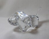 Baccarat Puppy Dog figurine, double signed, Never used