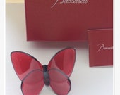 Baccarat crystal Red Butterfly, Boxed with pamphlet, Great Gift Idea