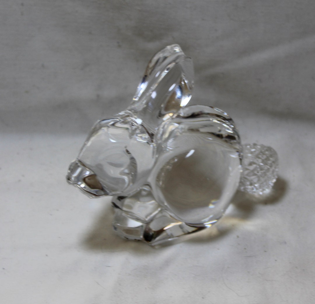 Waterford Bunny Rabbit Faceted Tail and With Ears Up, Signed W/sticker ...