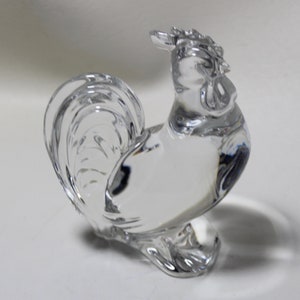 Baccarat Rooster Figurine, Excellent condition, signed, Retired