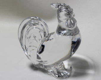 Baccarat Rooster Figurine, Excellent condition, signed, Retired