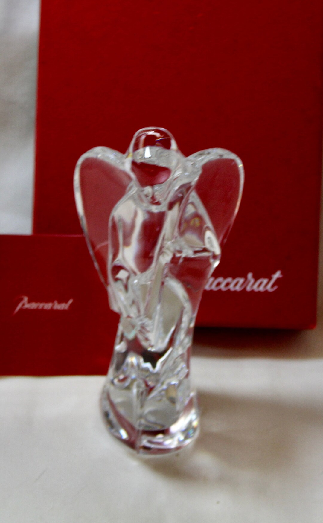 RARE Baccarat Nativity Angel With Cello BOXED W/pamphlet Etsy