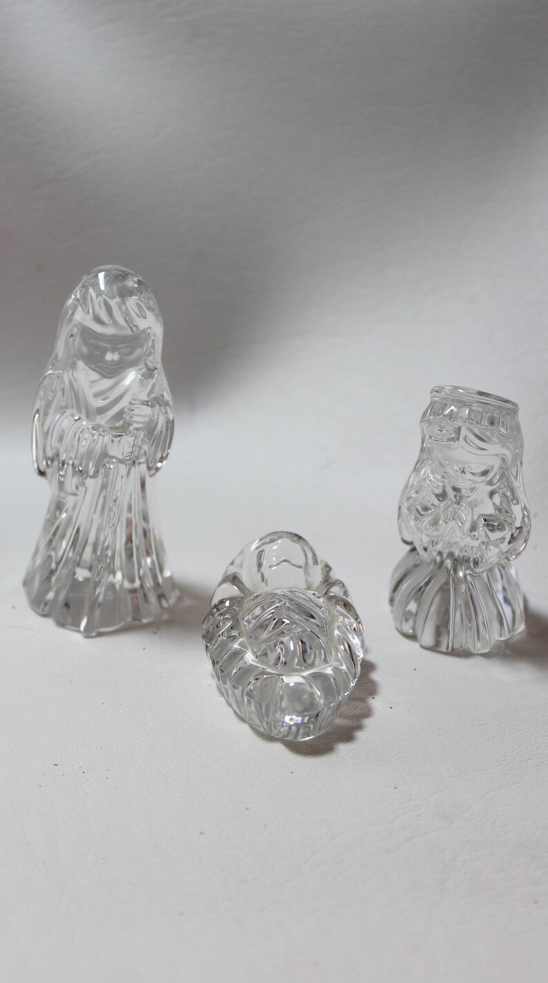 Baby Jesus Waterford Marquis 3 pc Holy Family Joseph Boxed and Retired Mary