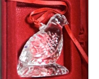 Waterford crystal Partridge Christmas Ornament, First in Series, Boxed, Excellent condition