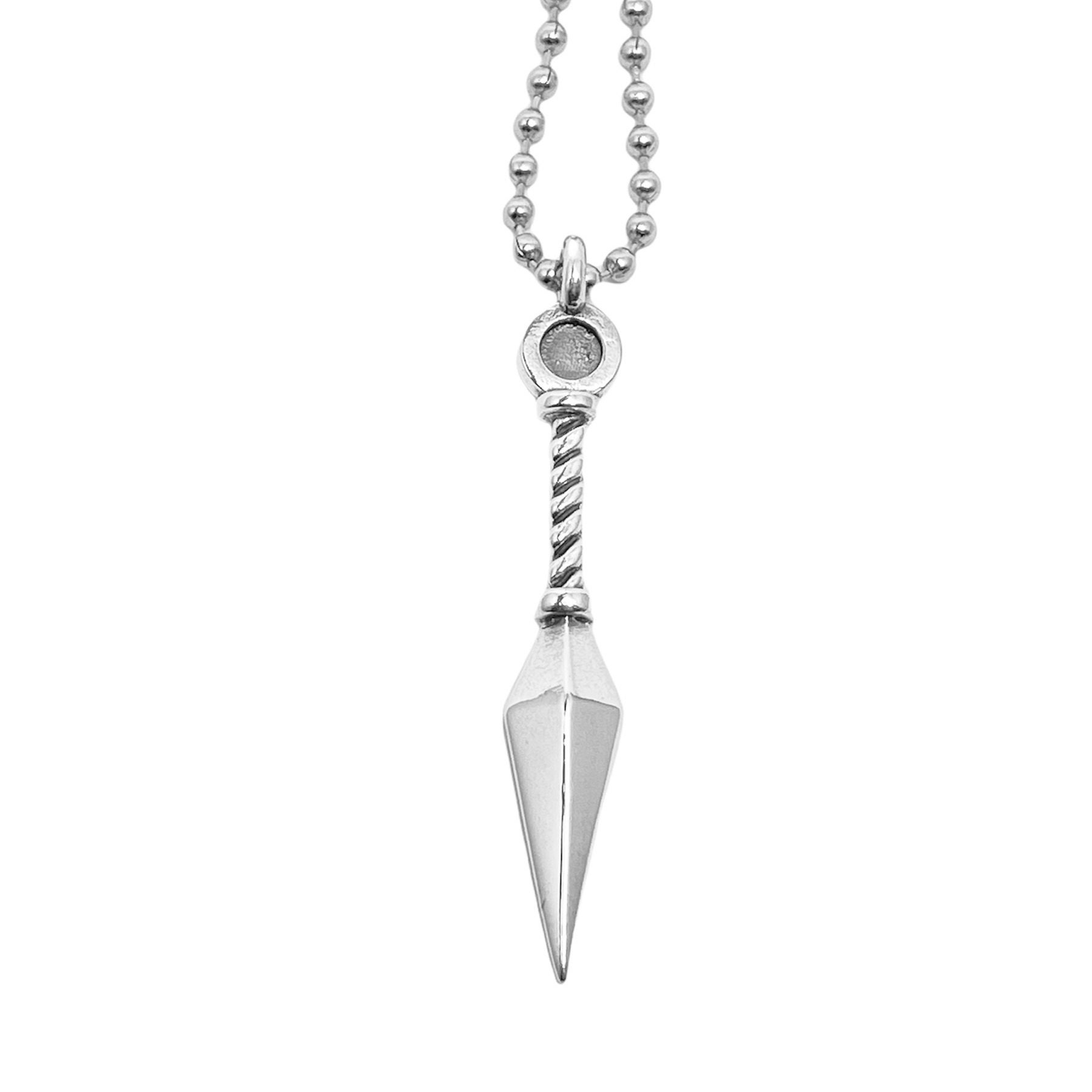 Sterling Silver Kunai Necklace Shuriken Necklace Japanese Weapon