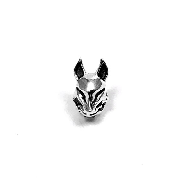 Kitsune masque boucle doreille argent sterling japonais  Etsy France