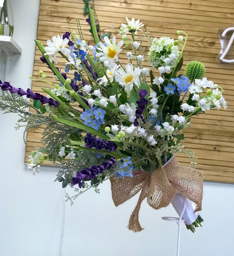 Artificial Wild Flower Bridal Bouquet Lily of the Valley Etsy