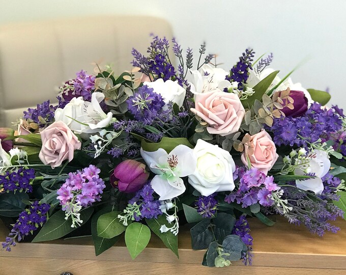 Artificial Large Flower Table Centre Piece Arrangement Rose Etsy