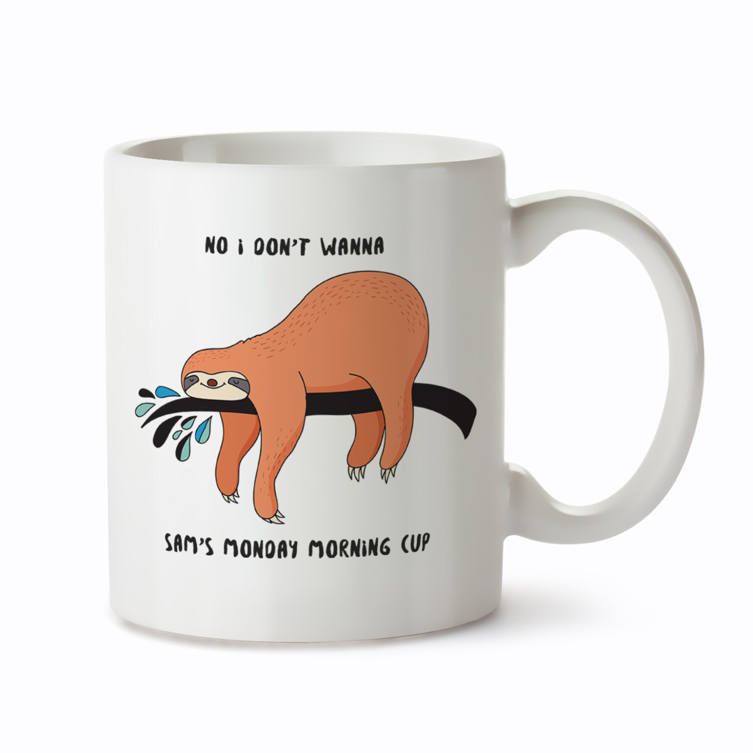 Sloth Mugs Sloth Coffee Mug sloth cup Unique Coffee Mugs Etsy