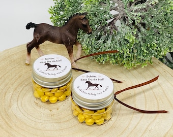 Guest gift horse, horse birthday 10 pieces of boxes, children's birthday, table decoration, birth, round birthday small gift