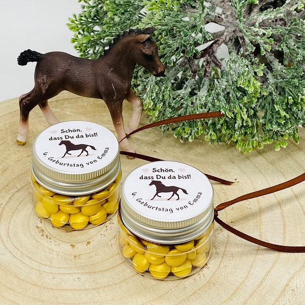 Guest gift horse, horse birthday 10 pieces of boxes, children's birthday, table decoration, birth, round birthday small gift