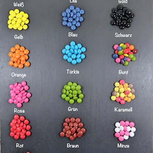 Black chocolate lenses, 100g, assorted, single colors, candy bar, like Smarties image 2