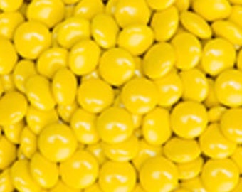 Yellow chocolate lenses, (100g), assorted, single colors, candy bar, (like Smarties)