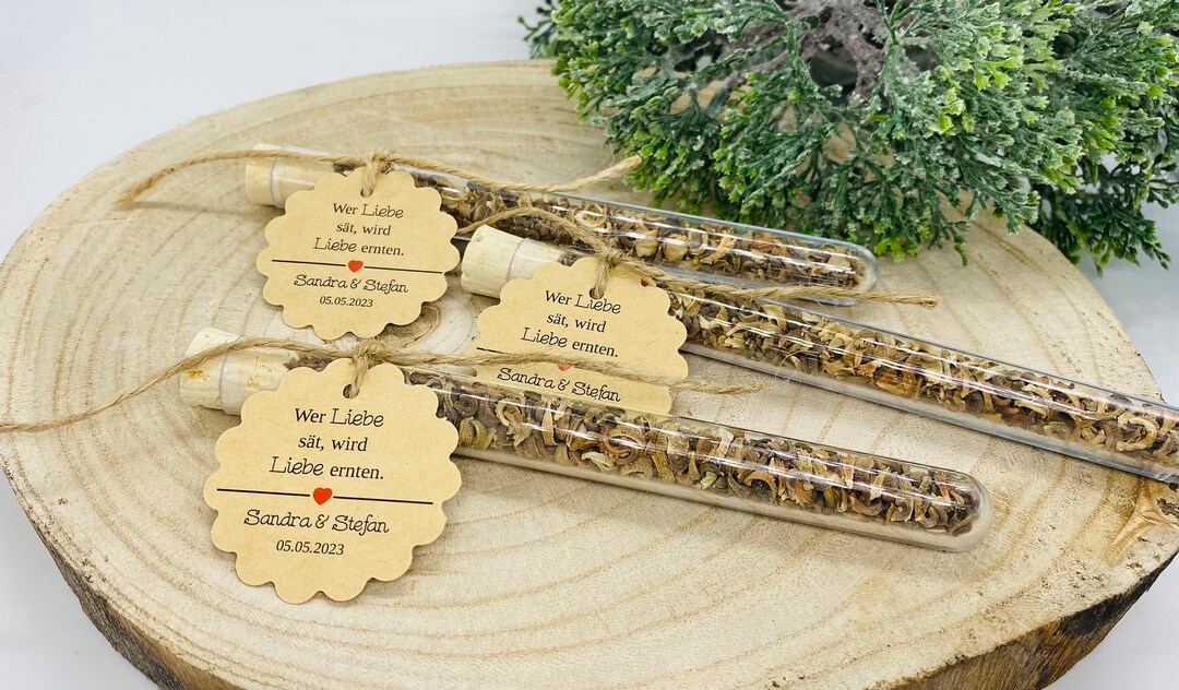Hochwertige Gastgeschenke für deine Hochzeit, Blumensamen oder