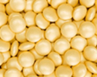 Schokolinsen gold, (100g), sortiert, Einzelfarben, Candybar, (wie Smarties)