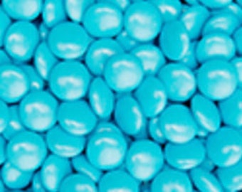 Chocolade lenzen turquoise, (100g), assorti, enkele kleuren, candybar, (zoals Smarties)