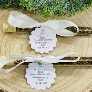 Baptism guest gifts, communion gifts, confirmation gifts, 10x test tube package, flower seeds