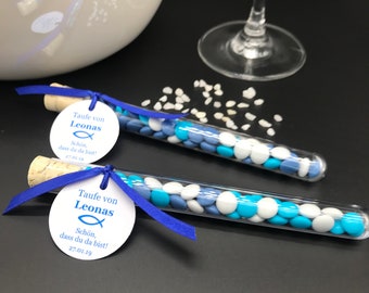 Gastgeschenke in blau/türkis/weiss 10 Stück