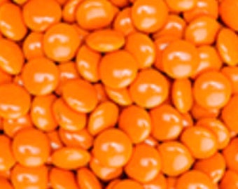 Schokolinsen orange, (100g), sortiert, Einzelfarben, Candybar, (wie Smarties)