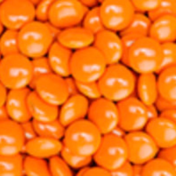 Schokolinsen orange, (100g), sortiert, Einzelfarben, Candybar, (wie Smarties)