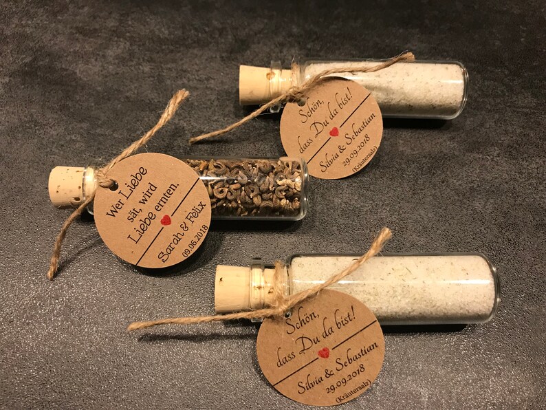 Gastgeschenke Hochzeit 25x Blumensamen oder Kräutersalz Etsy