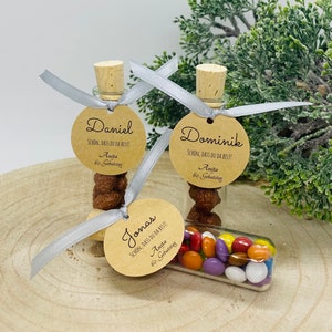 Besondere Tischkarten/ Namenskarten, fertig personalisiert, 10x Gläschen