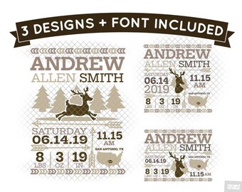 Download Birth Announcement Svg Etsy