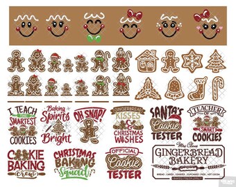 Gingerbread Svg With Photos Etsy