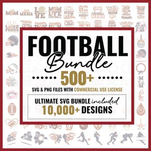 Football Svg Bundle (100+ Png/Svgs), American Football Svg, Football Clipart, Game Day Svg, Football Mom Svg, Football Player Svg