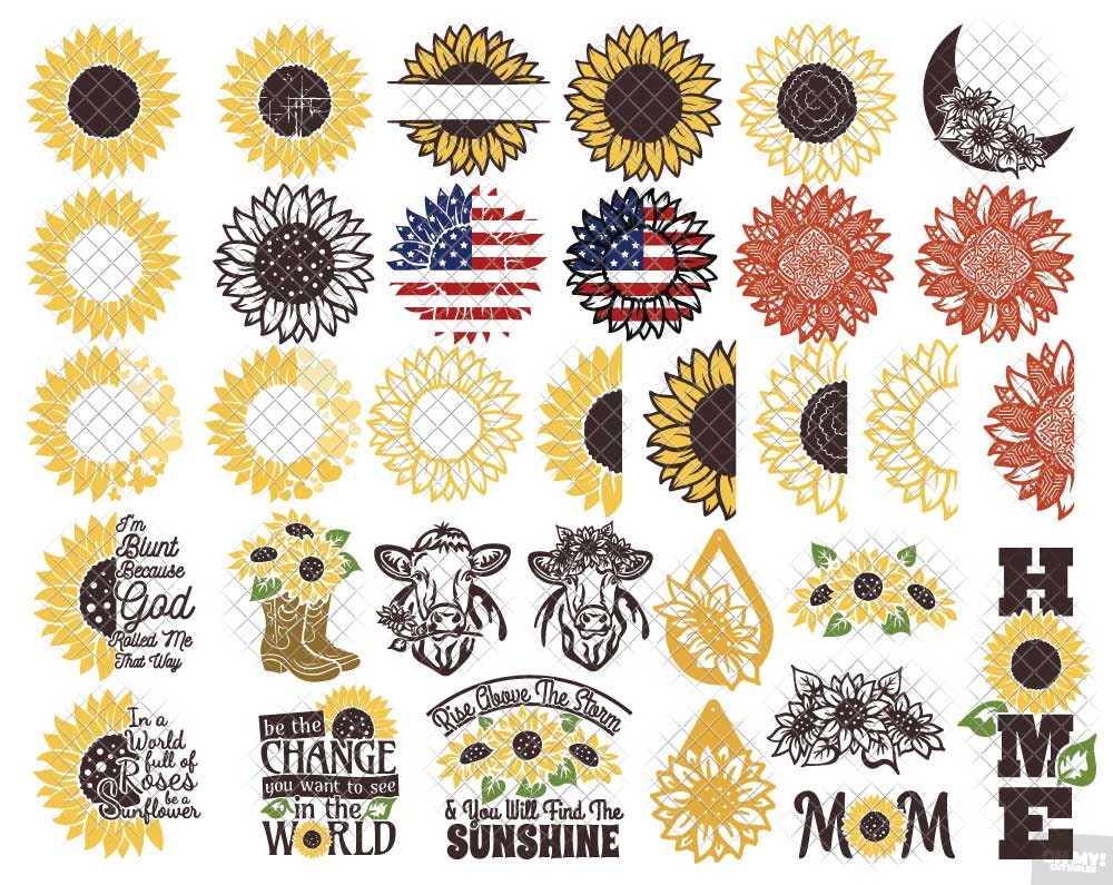 Free Free 127 Monogram Monogram Decal Sunflower Svg SVG PNG EPS DXF File
