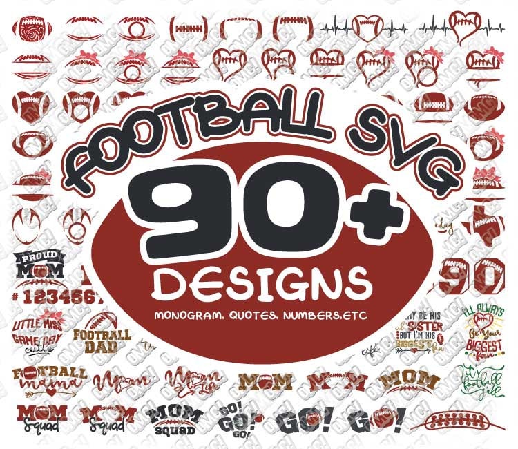 Download Football SVG Bundle Monogram Shirt Split Quotes Sayings ...
