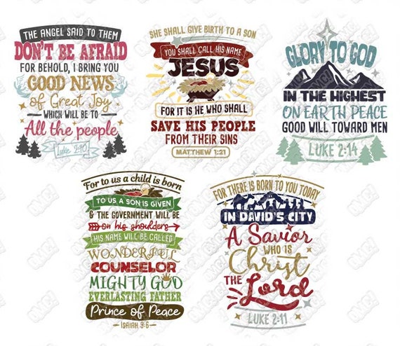 Download Christmas Bible Verse SVG Bundle Scripture Luke svg dxf ...