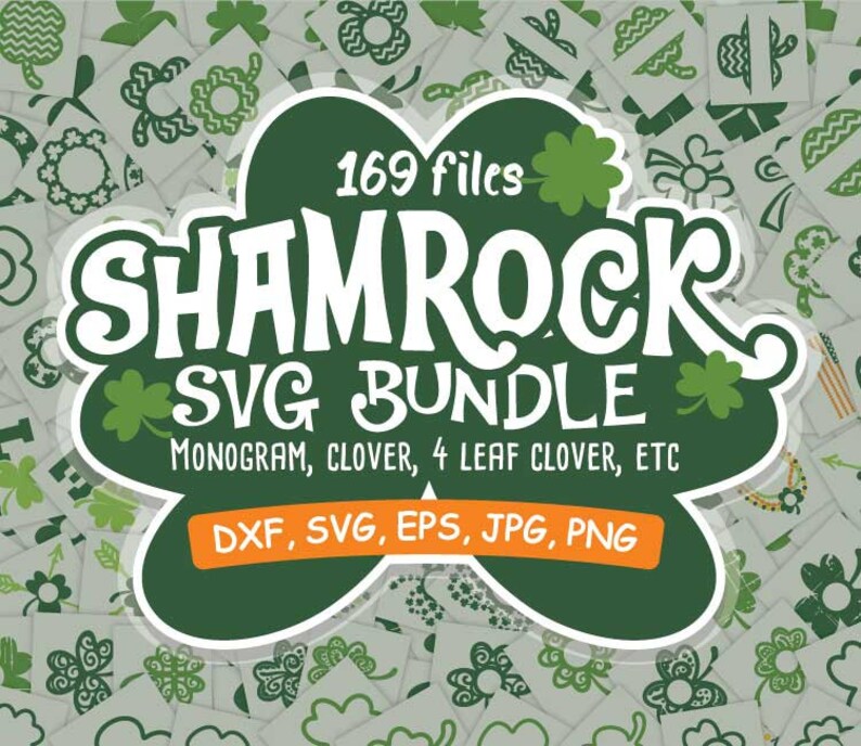 Download Shamrock SVG Monogram Clover Four Leaf svg dxf eps png ...