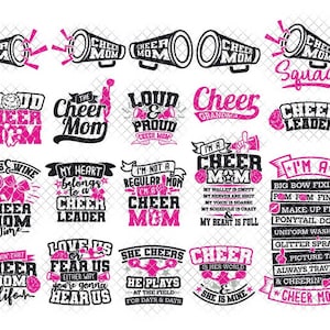 Cheer Mom SVG Cheerleader svg dxf eps jpeg png format layered cutting files clipart die cut decal vinyl cricut silhouette