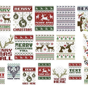 Reindeer hässlichpullover SVG Vorlage Muster Buck Hirsch geweihten Svg Dxf Eps jpeg Png geschichtete schneiden Dateien Clipart sterben geschnitten Cricut Silhouette