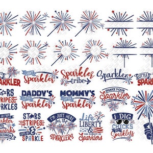 Sparkler SVG Bundle Monogram Quotes svg dxf eps jpeg png format layered cutting files clipart die cut decal vinyl cricut silhouette