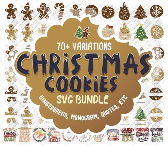 Download Free Christmas Cookies Svg Bundle Monogram Quote Sayings Svg Dxf Etsy SVG DXF Cut File