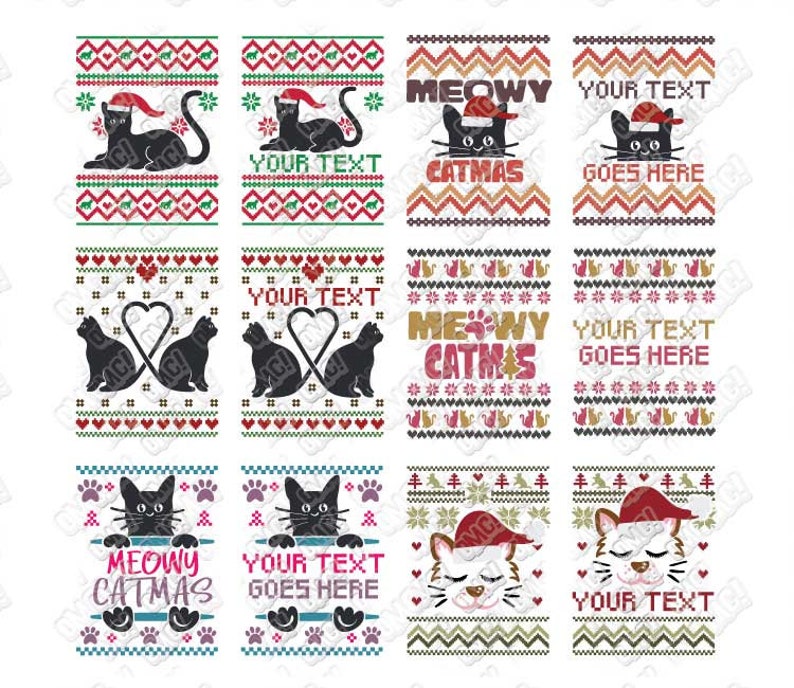 Download Cat Ugly Christmas SVG Sweater Kitty Kitten Shirt Design ...