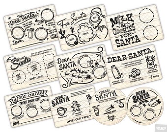 Santa Tray SVG Bundle Christmas svg dxf eps png format layered cutting files clipart die cut decal vinyl cricut silhouette
