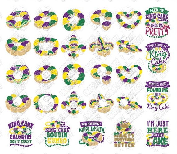 Download King Cake Svg Bundle Monogram Mardi Gras Quotes Svg Dxf Eps Etsy