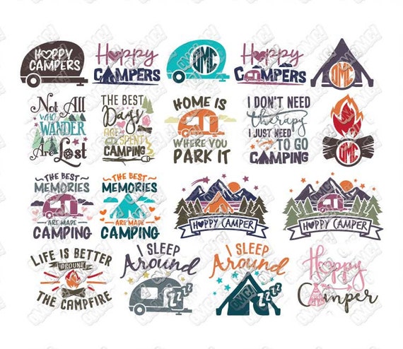 Camper SVG Bundle Camping Caravan Travel Adventure ...